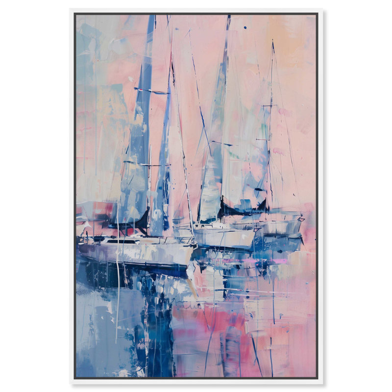 Art mural sur toile encadrée 1 "Art Remedy Sea Breeze 57710, Cadre blanc, H 25 po x l 17 po
