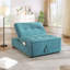 Fauteuil convertible 4 en 1 Sartain avec tissu en lin et éponge haute densité-126351632