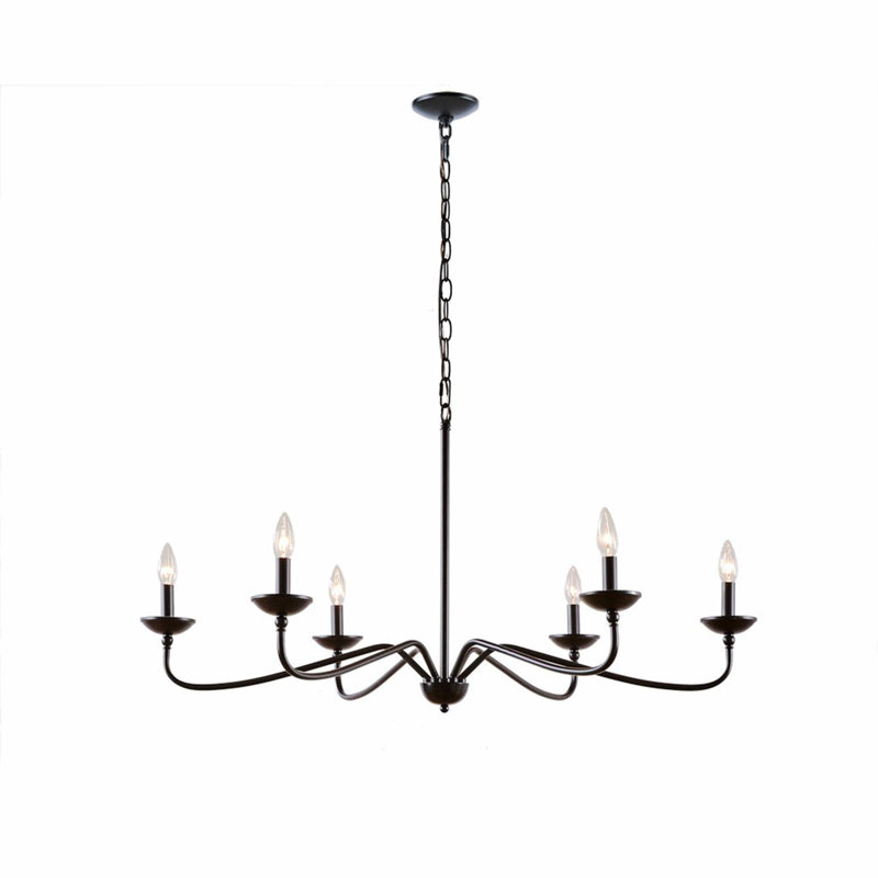 Luminaire suspendu en acier 6 lumières Azareth