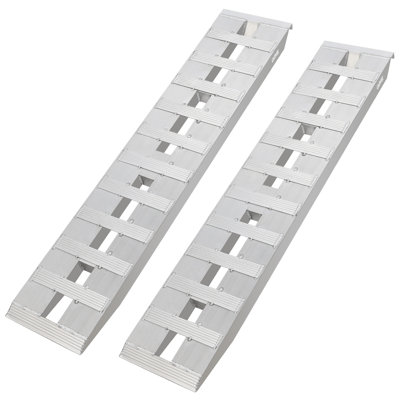 Ensemble de 2 rampes de chargement robustes en aluminium, capacité totale de 6 800 lb, rampes antidérapantes pour camion, VTT, équipement de pelouse et véhicules utilitaires de 72 po x 15 po