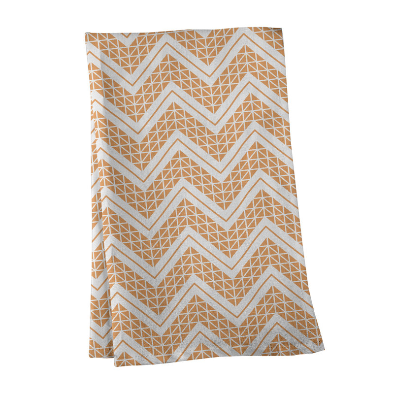 Stephenie Tea Towel Kitchen Towel, Ivory/White/Pink, Cotton Twill