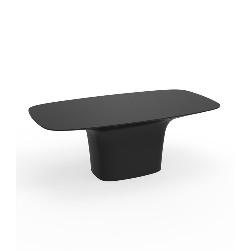Table de salle à manger à piédestal UFO 77,75 po, Noir