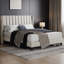 Upholstered Bed Frame with Channel Tufted Headboard-77082584-77082535