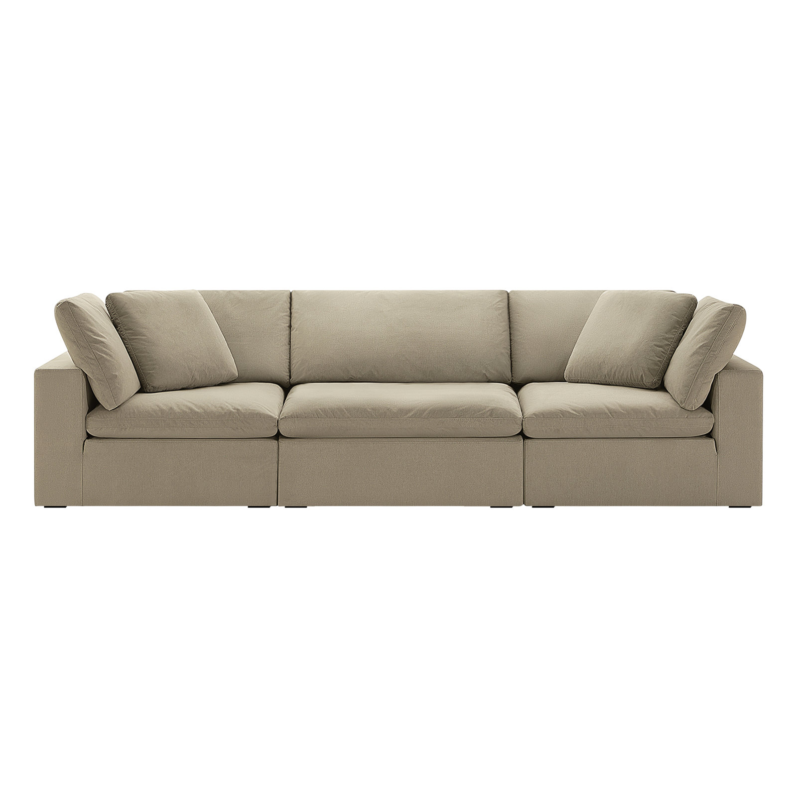Calana Modular Sectional, Almond, 3 Piece