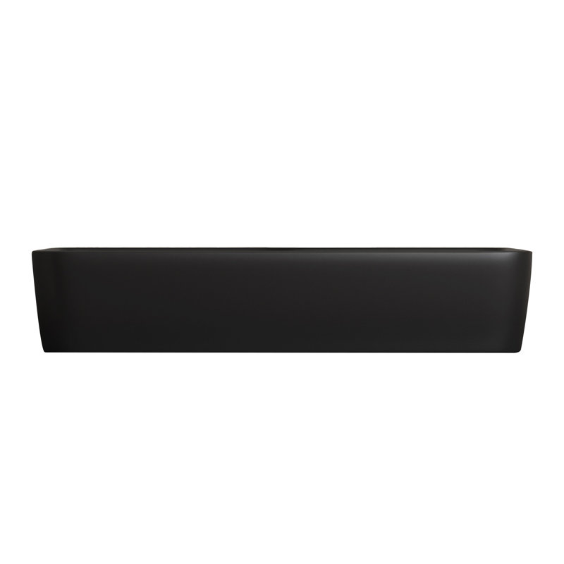 Lavabo de salle de bain vasque rectangulaire 19,7 po noir