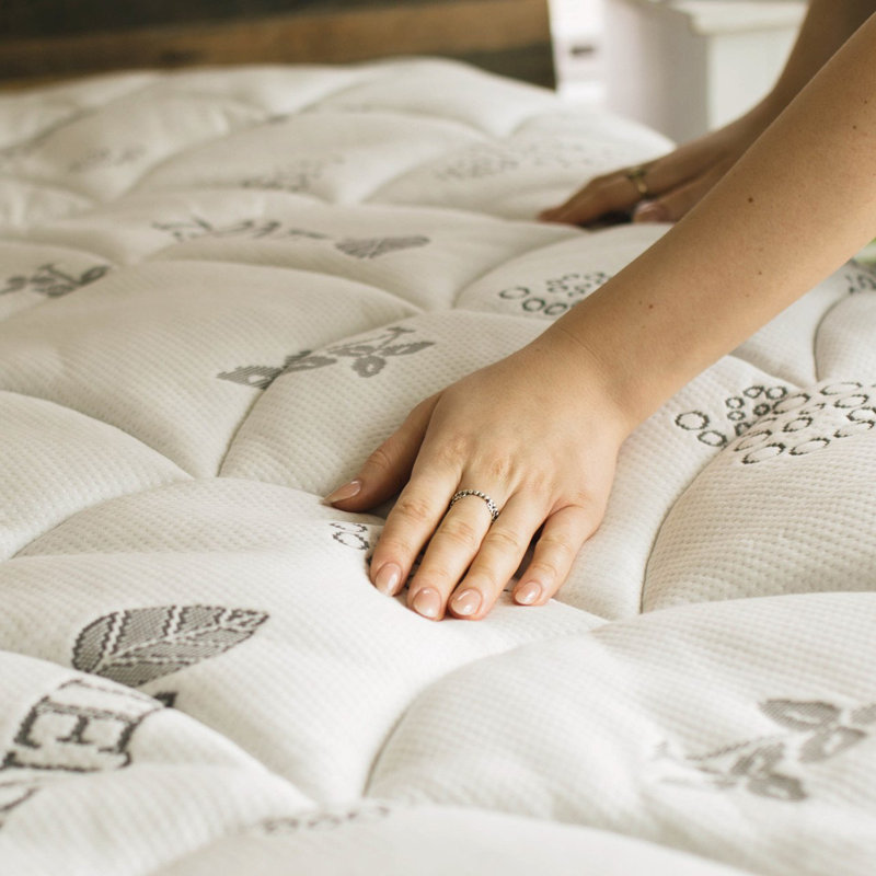 Queen Size White TENCEL Lyocell Plush Mattress Pad