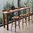 Minimalist Brown Rectangular Solid Wood Bar Counter-299919525