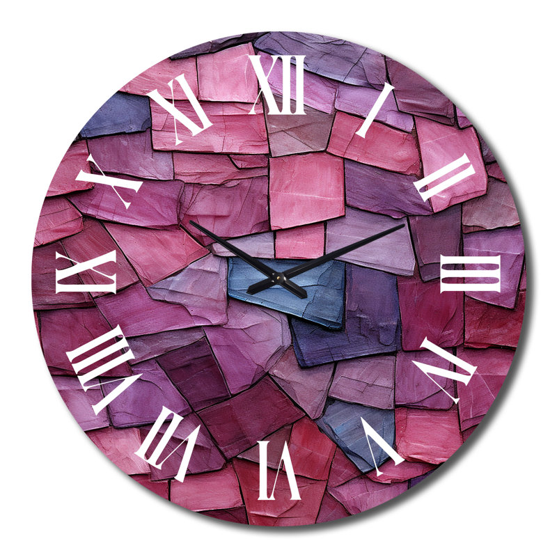 Horloge murale mauve, Grand