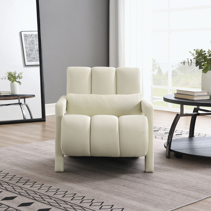 Fauteuil l 27,2 po, Lin beige Manyen