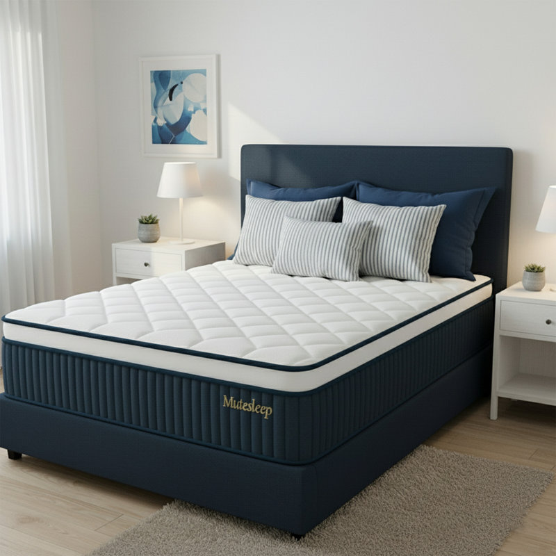12 Inch Queen Size Hybrid Mattress in a Box, Medium Firm, Tight Top, Pocketed Coils for Motion Isolation, Reinforced Edge Support