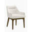 Ensemble de 2 chaises d'appoint en chenille et chêne rétro