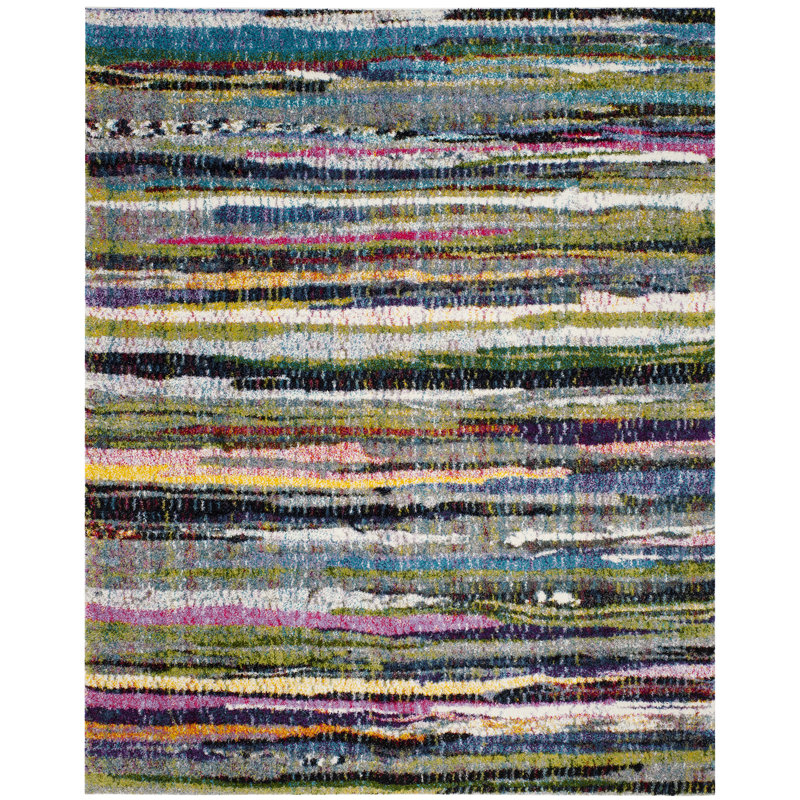 Gleno Abstract Multicolor Area Rug, Rectangle 8' x 10'