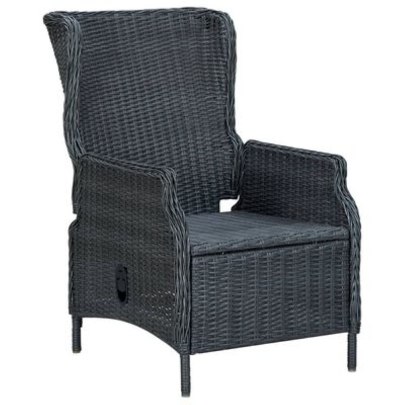 Ensemble repas 6 personnes avec coussins Bobot, Gris foncé, P 29,13 po x l 59,06 po x H 35,43 po
