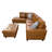 Semi PU Synthetic Leather Storage Ottoman-1686062880