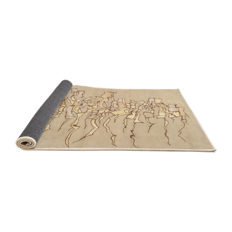 Surface beige contemporaine tapis, Rond 8 pi x 8 pi