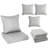 Water-Resistant Outdoor Seat Cushion Set with Back Cushion Removable Cover for Patio Sofa Couch, Fade Resistant-1054659653-1054659651