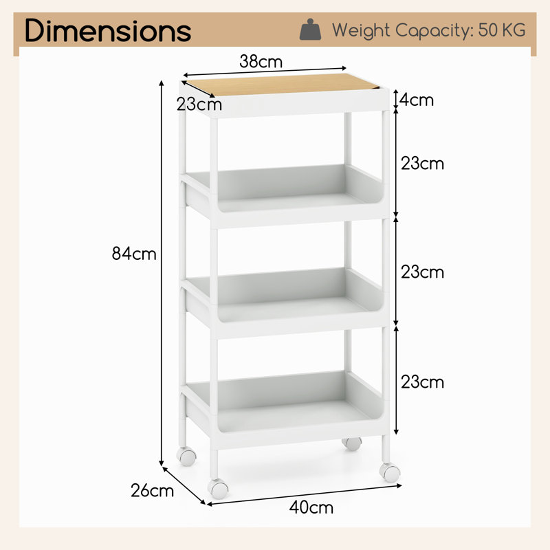 Eadoin Wood Bar Cart