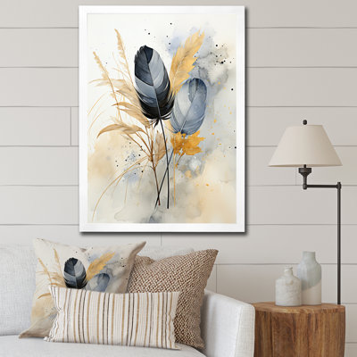«Dulwich Asian Art Feathers Sumi II», reproduction sur toile