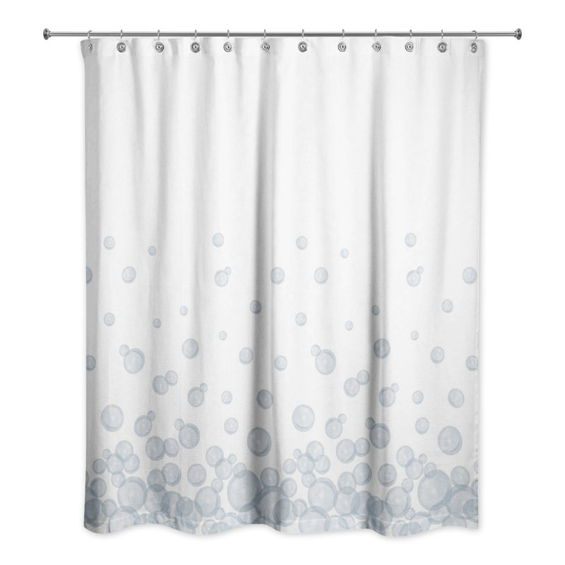 Rideau de douche simple Ariale, Blanc
