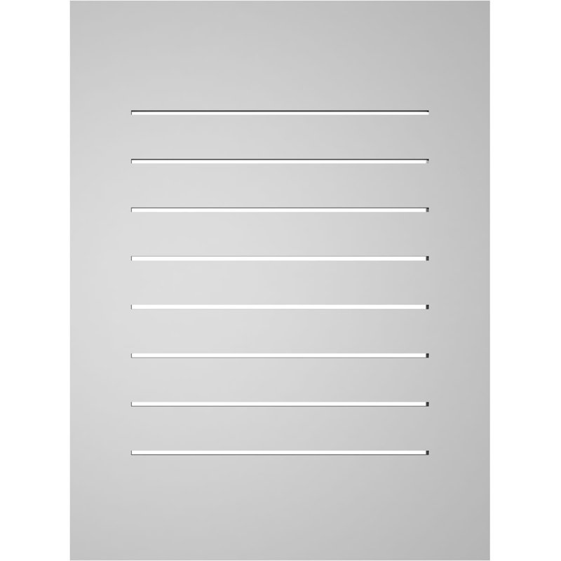 Évent à pignon fonctionnel en uréthane rectangulaire à fixation en surface, brun clair apprêté, H 32 po x l 24 po x P 1 po