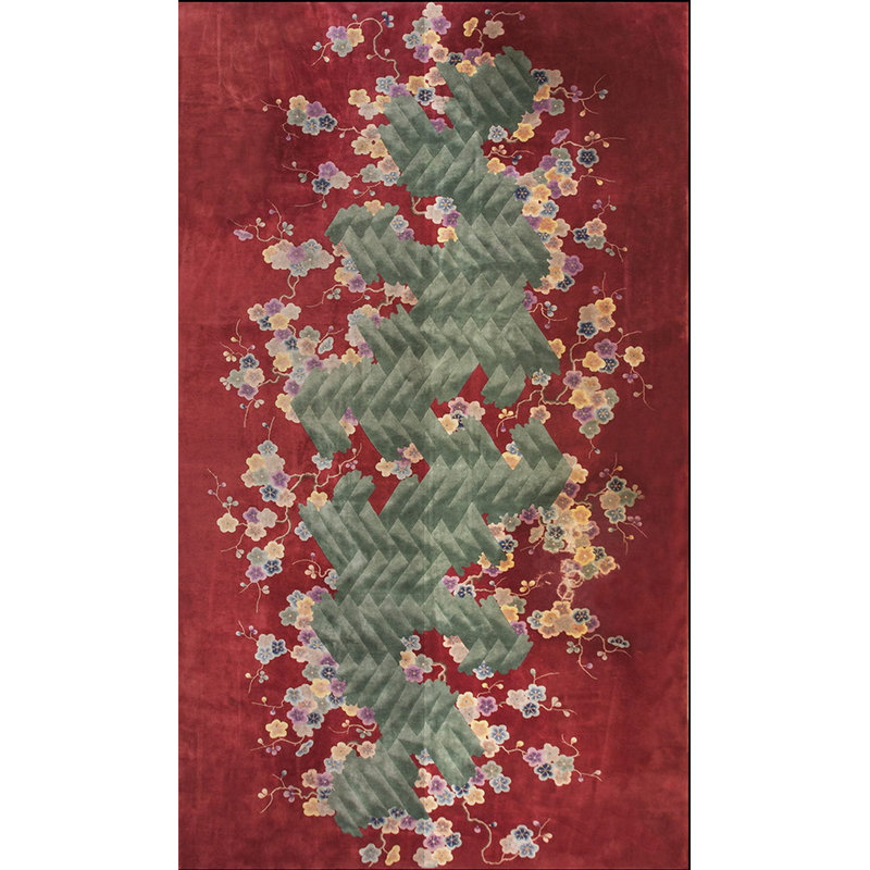Tapis antique en laine Art Deco