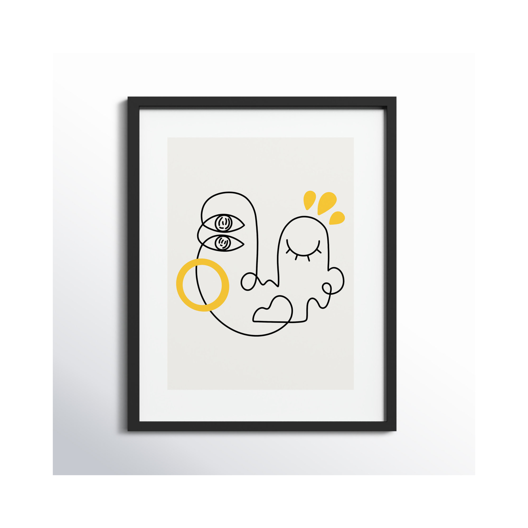 Still Here by Shatha Al Dafai, Noir Black Framed, 25.38" H x 20.38" W x 0.875" D
