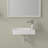 18" x 10" Wall Mount Bathroom Sink White Ceramic Rectangular Floating Vessel Sink with Single Faucet Hole-125360022-125360023