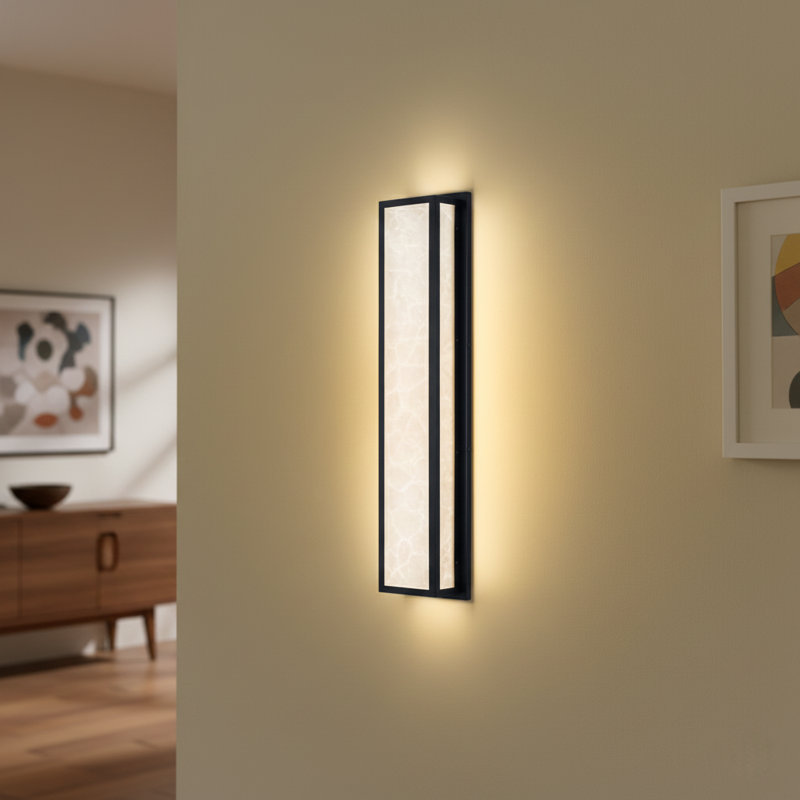 Applique murale 3000K minimaliste avec abat-jour en résine
