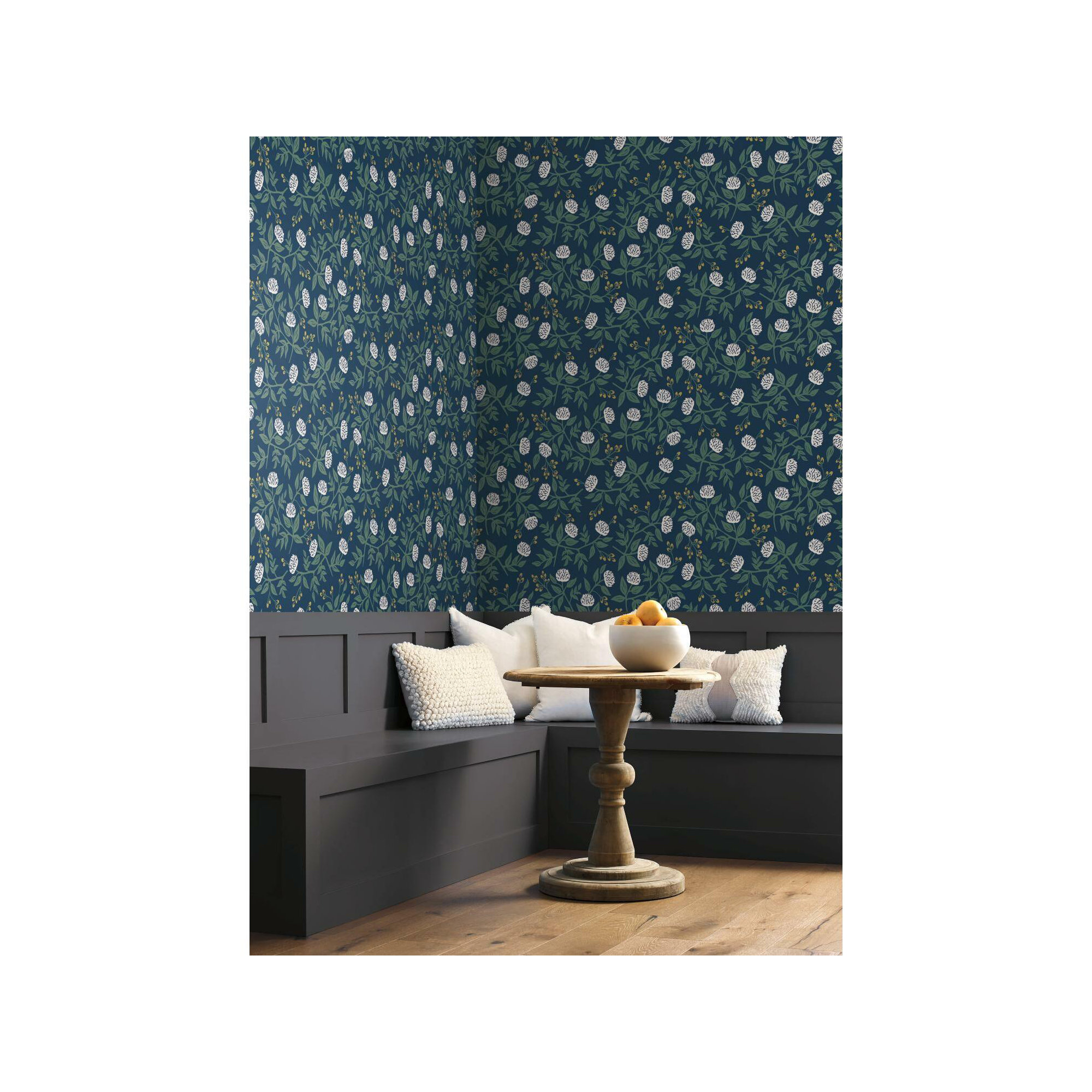Rifle Paper Co. Peonies 27' x 27" Wallpaper, Navy