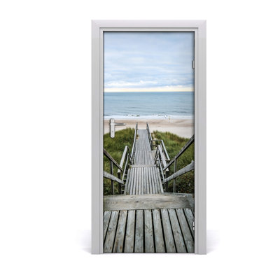 Way To The Beach Door Decal