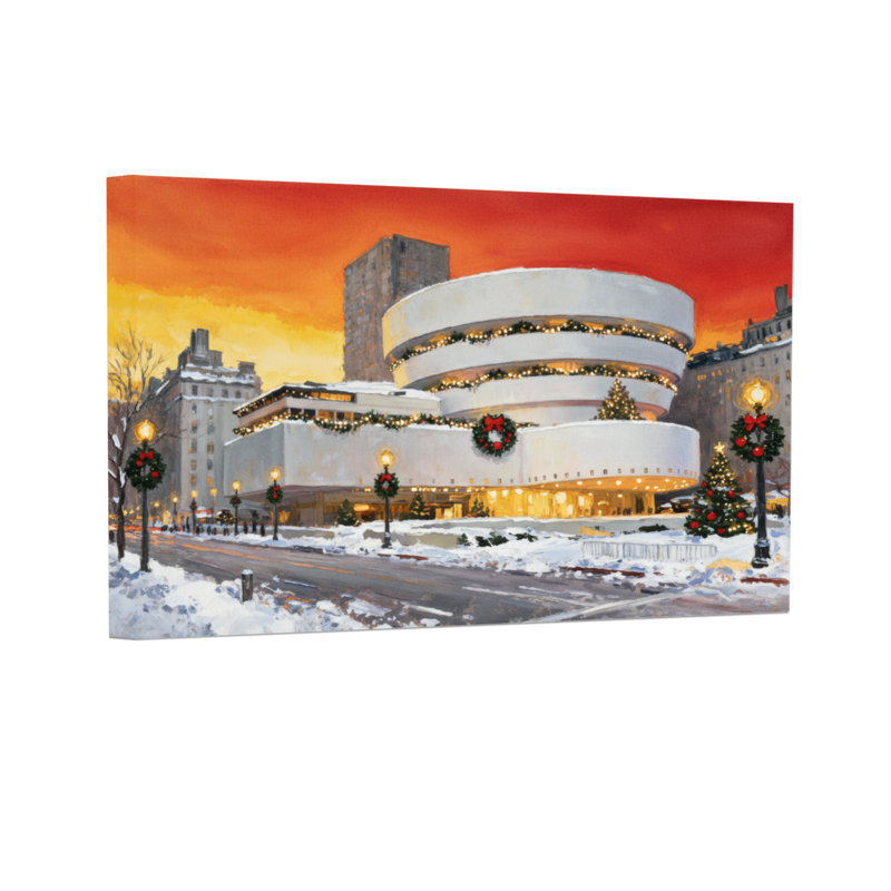 Noël, hiver, coucher de soleil, paysage urbain, lumières des fêtes