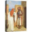Illustration de scène médiévale d'adieu, images de personnages historiques romantiques, impression sur toile encadrée-123463153-123463157