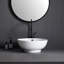 Lavabo de salle de bain vasque rond en céramique 16 "avec trop-plein