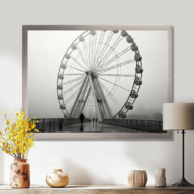 Grande roue grise - Vertiges, parc d'attractions, art mural