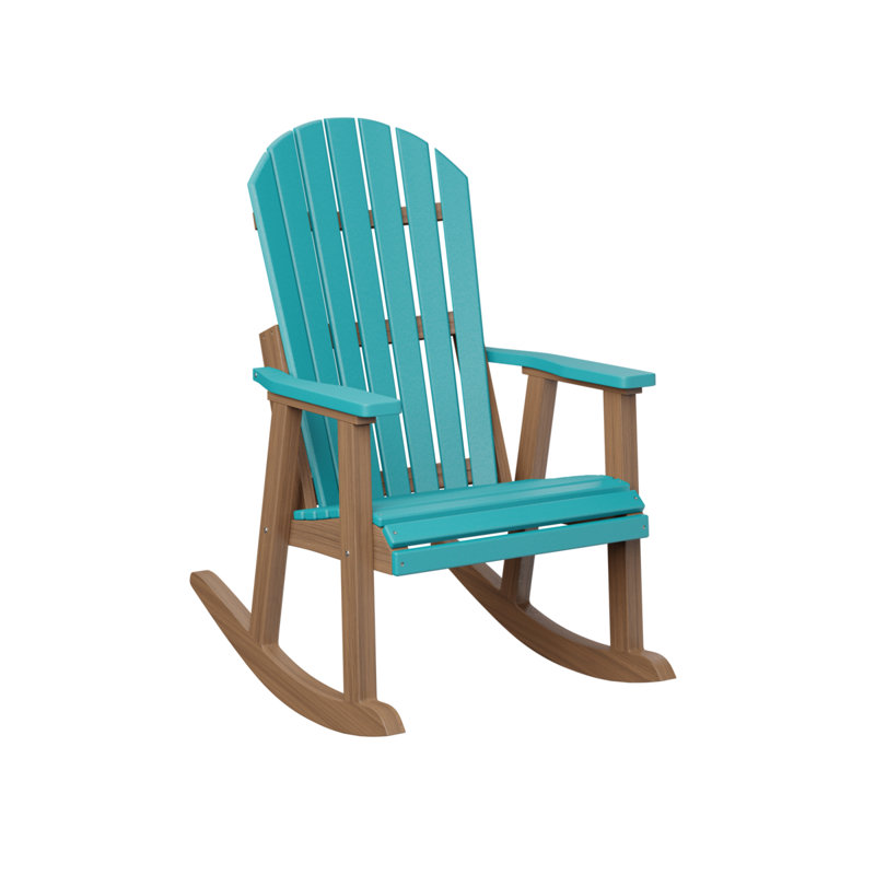 Fauteuil berçant berlinois berlinois, Aruba Blue Top/Antique Mahogany Base