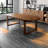 Rectangular solid wood executive desk computer des