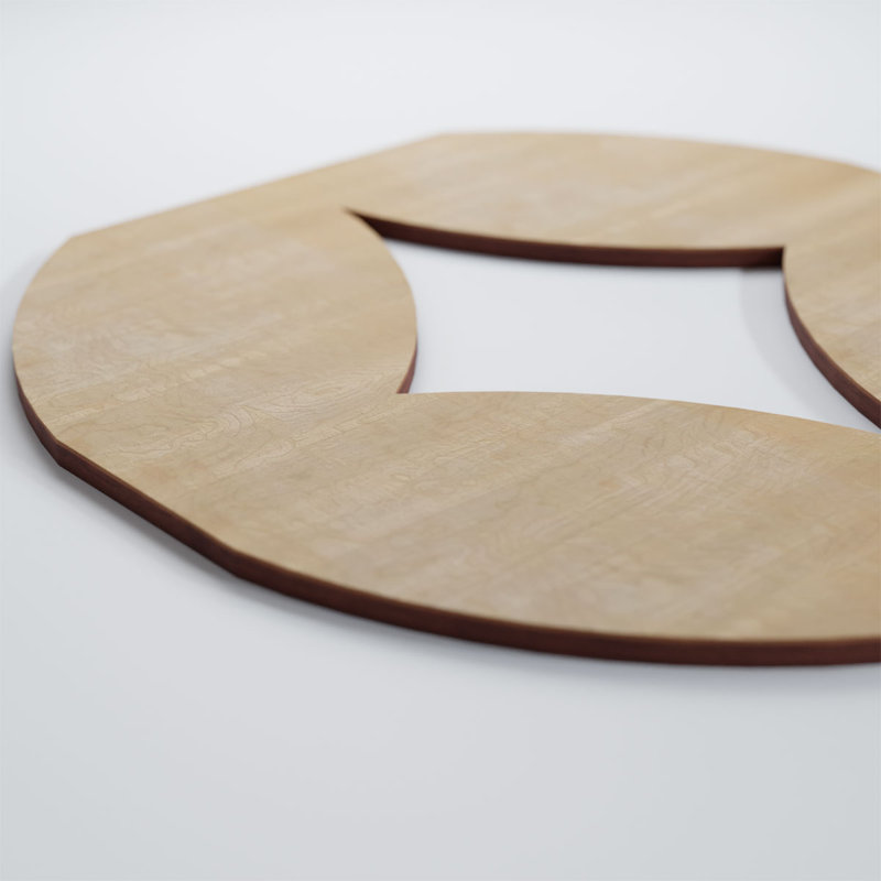 Panneaux muraux décoratifs en bois Gresham, H 11 3/8 po x l 11 3/8 po x P 3/8 po, Bouleau