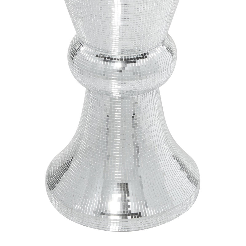 Elegant Silver Ceramic Mosaic Floor Vase 16"x51"