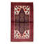 Tapis rouge en laine noué à la main de conception unique 3 pi 8 po x 6 pi 4 po New Age