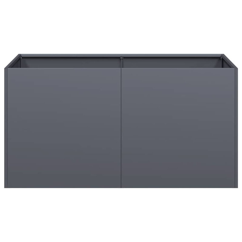 Metal Planter Box, Anthracite, 15.75" H x 31.50" W x 15.75" D