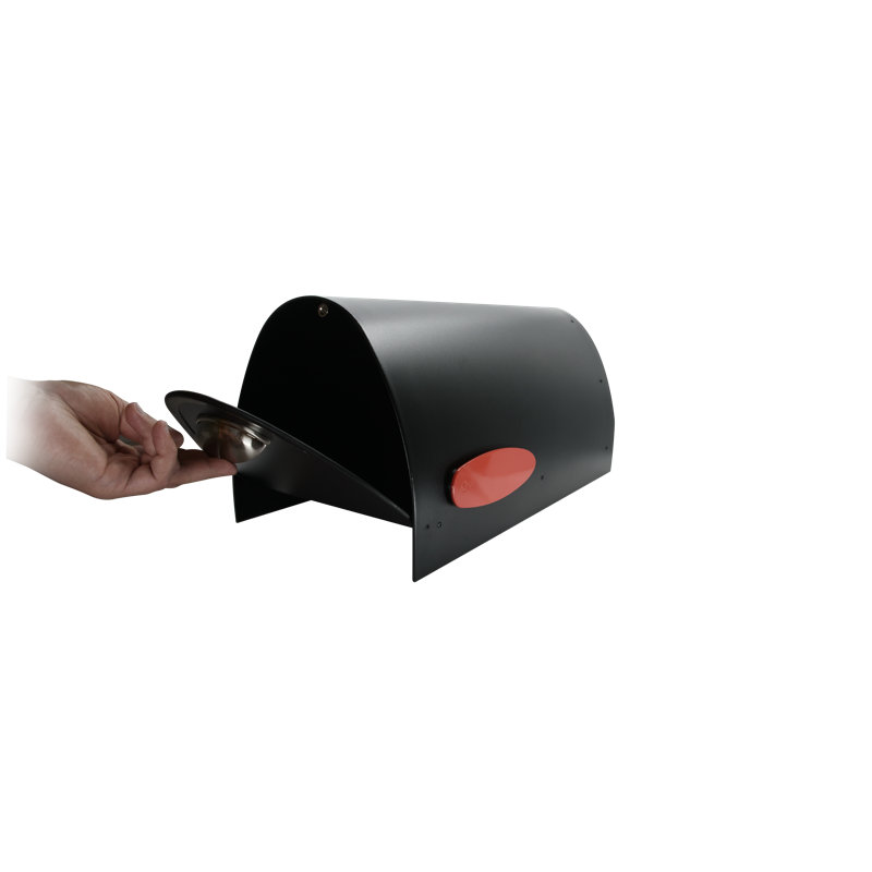 Large Black Stainless Steel Modern Postbox