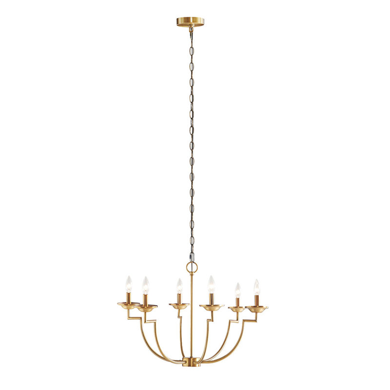 Lustre de style candélabre traditionnel 6 lumières Savor