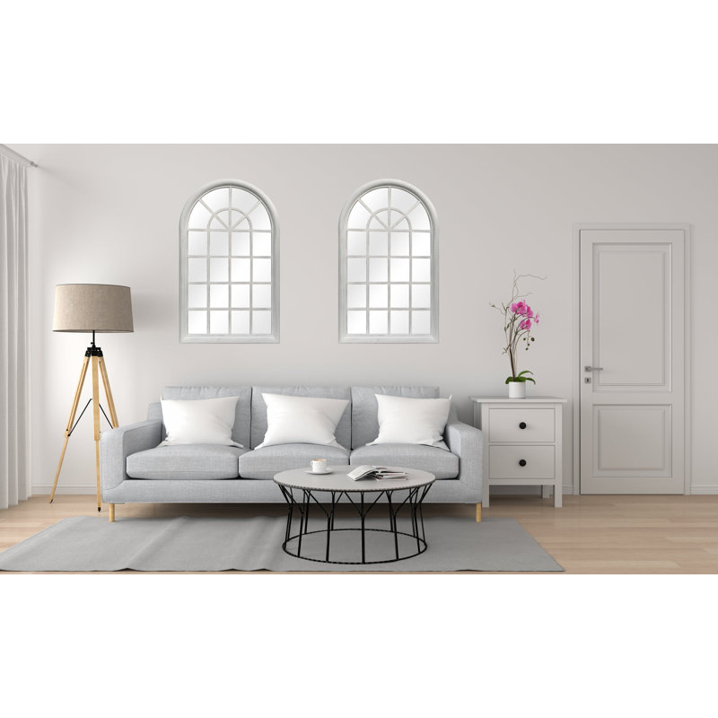 Miroir d'appoint Farmhouse, Blanc vieilli