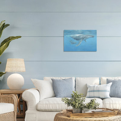 Humpback Whale Underwater Canvas, design by David Stribbling