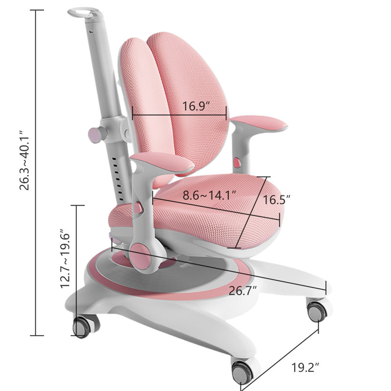 Chaise de bureau Tandy, Rose