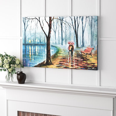Inside The Rain by Leonid Afremov - Wrapped Canvas Giclee Art Print