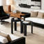 Ensemble de 2 tables d'appoint gigognes noires