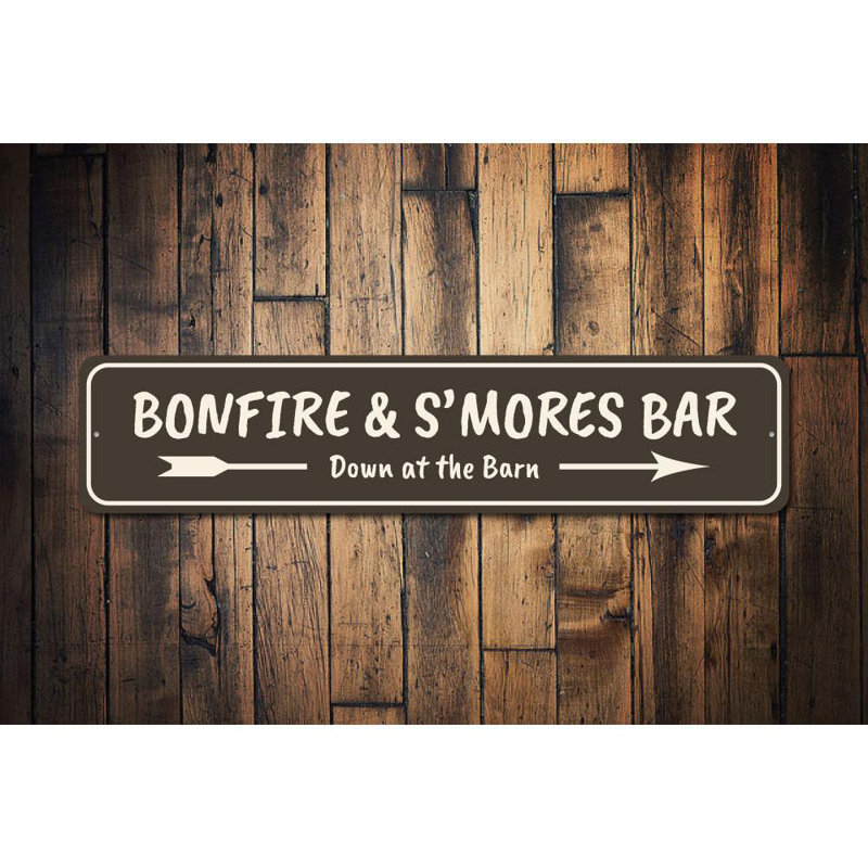 Plaque en aluminium «Bonfire», H 6 po x l 24 po x P 0,06 po