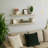 Yuli Wall Shelf Set Of 2, Farmhouse Brown White, Raised Ledge Design 32 Inch-125237636-118123958