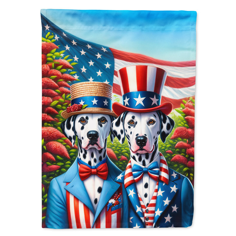 Drapeau «All American House», Rouge / bleu dalmatien